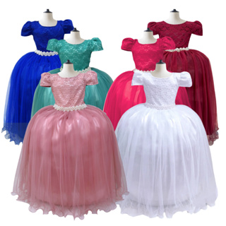 Vestido De Noiva Big Bowknot Girls Long Dress For Kids Festa Dama De Honra  Prom Promessa Crianças Adolescentes Fantasia De Ano Novo Princesa