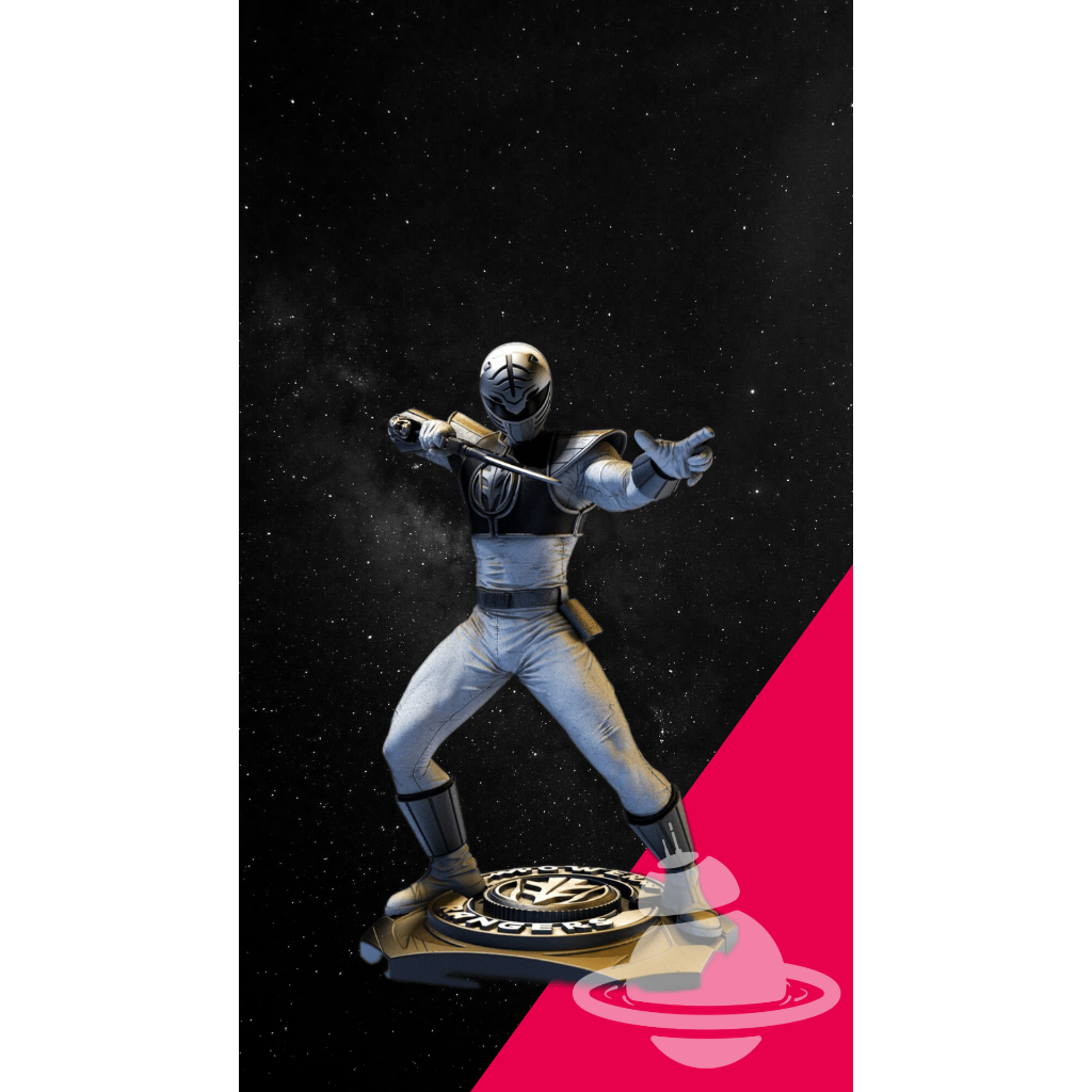 Action Figure Power Ranger Branco Figuras de ação em impressão 3d de ...