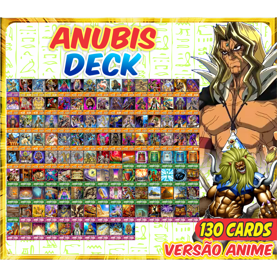 Anubis (130 Cards) Deck Anime | Shopee Brasil