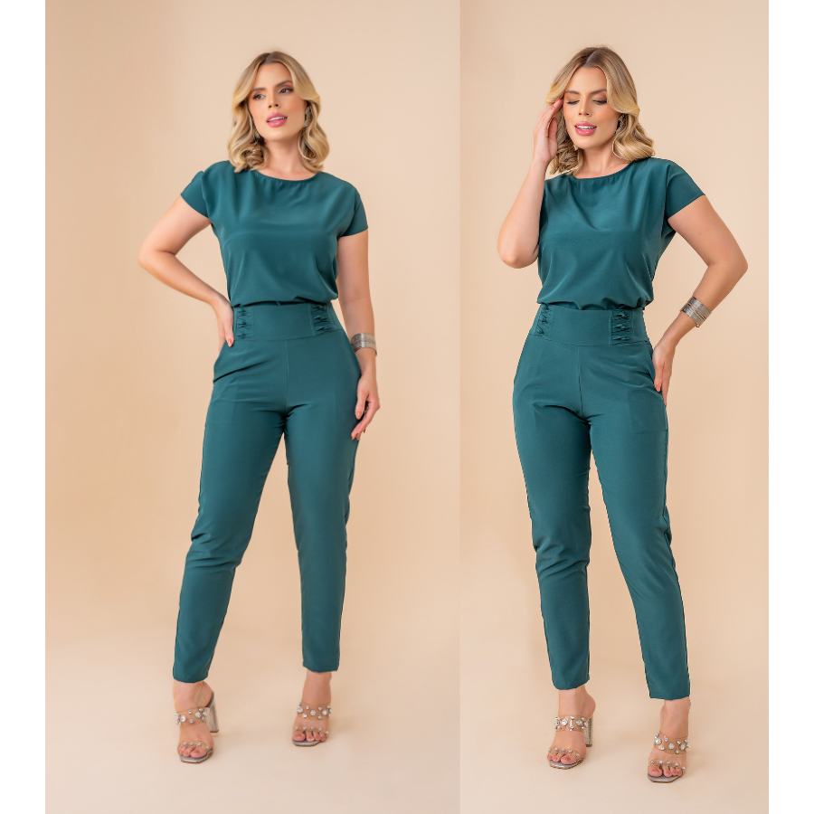 Conjunto Duna Feminino Elegante Calça e Blusa