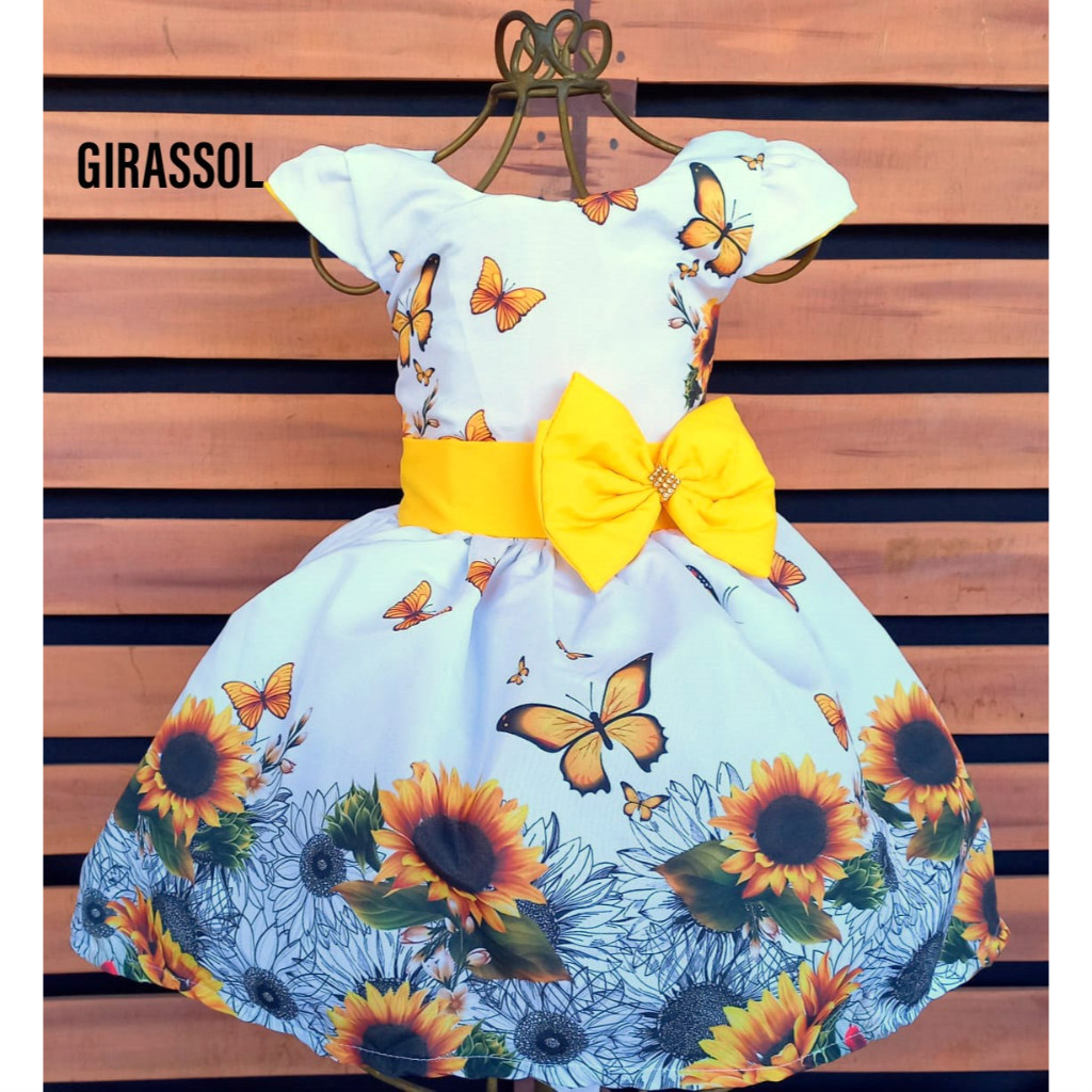 Vestido 2024 floral girassol