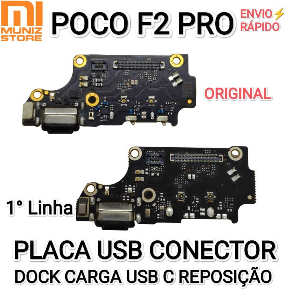 Conector Poco F2 Pro Placa De Carga USB Tipo C 1° Linha/Original Dock ...