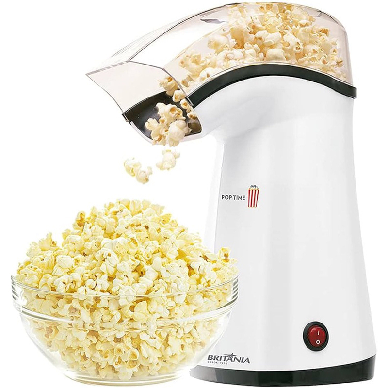 Pipoqueira elétrica Britânia Pop Time ar quente branco 1200W 127V