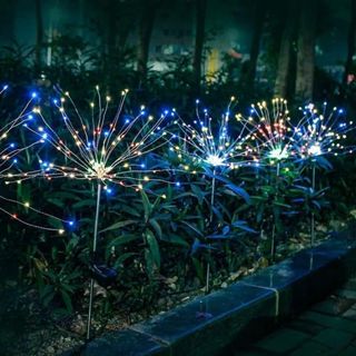 Luzes Solares De Jardim Lâmpadas De Artifício LED À Prova D