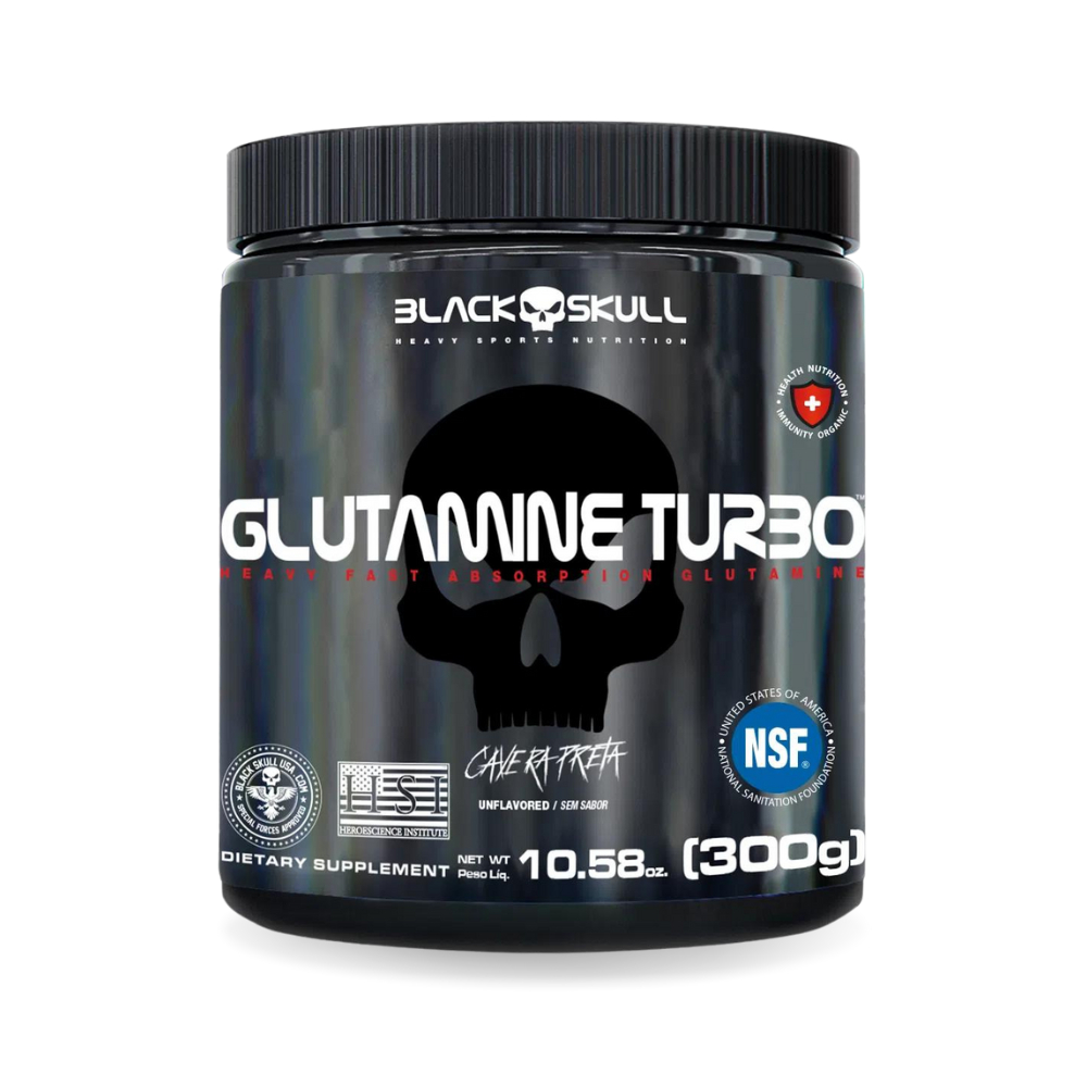 Glutamine Turbo - Glutamina 300G - Black Skull