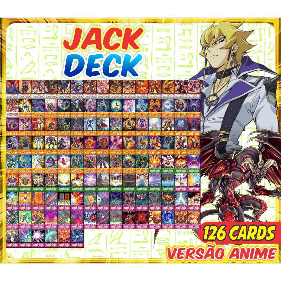 DECK JACK ATLAS - YU-GI-OH! 5DS, CARTAS DO ANIME. 