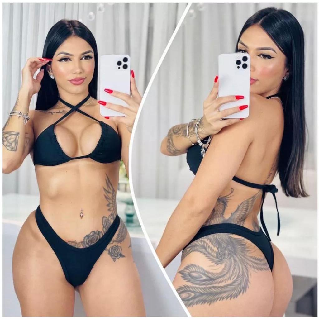 Biquíni Marquinha Fita Asa Delta Fio Dental Cortininha