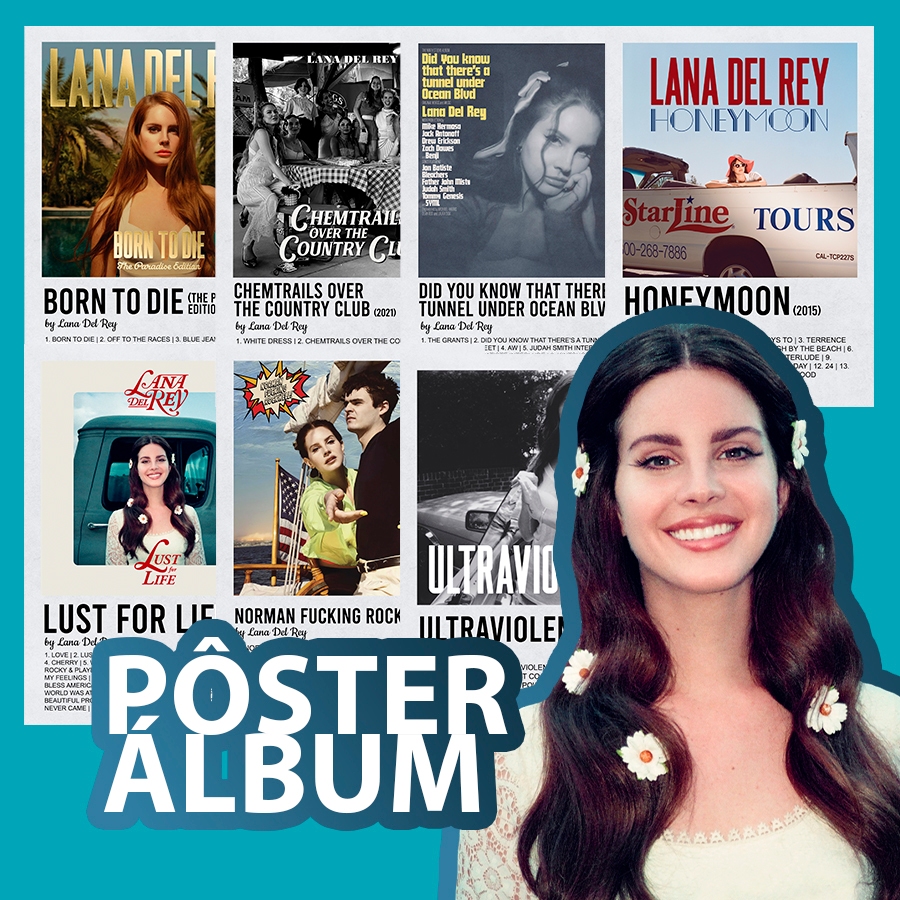 Discografia Lana Del Rey - 9 Pôsteres Álbum | Shopee Brasil