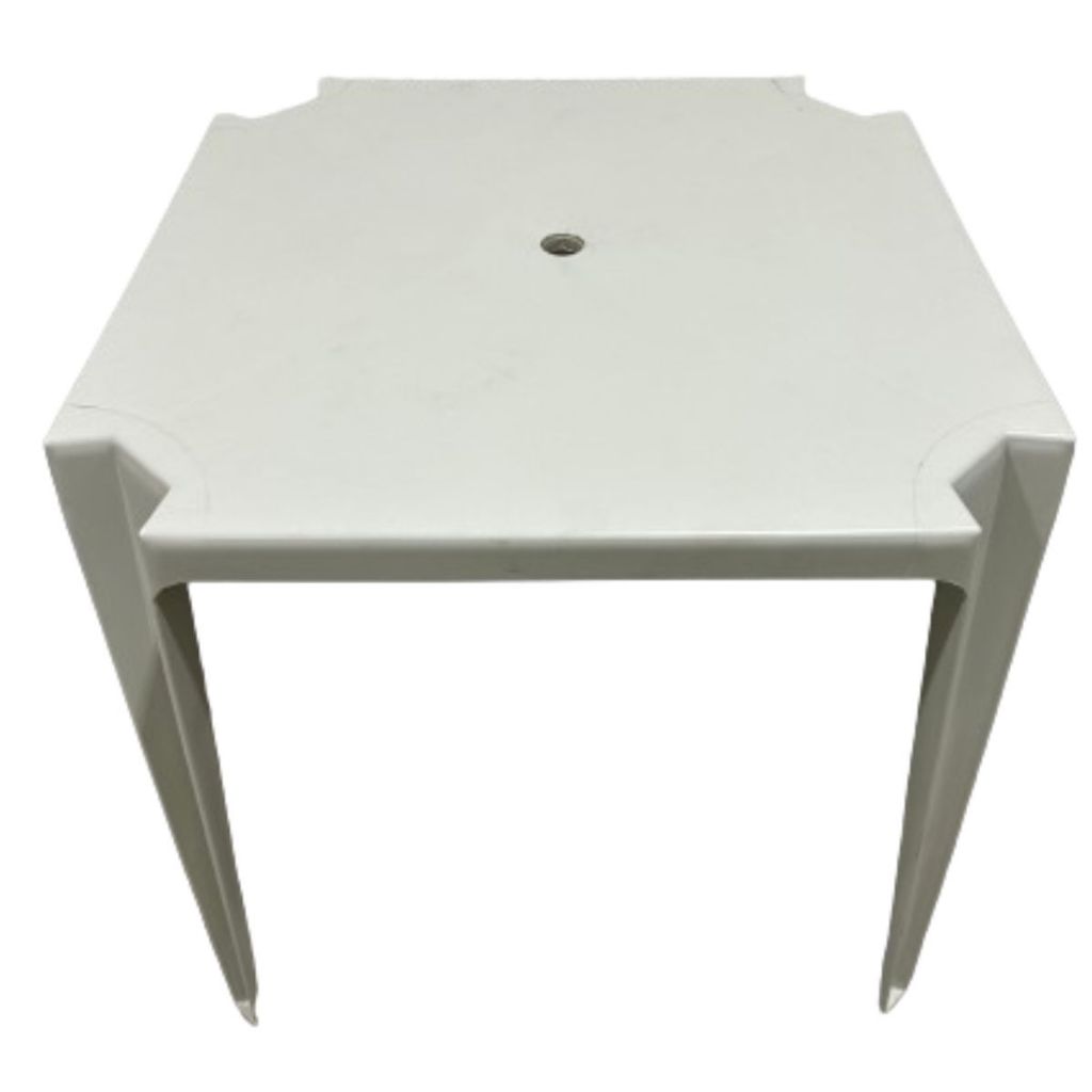 Mesa Plástico Quadrada 70x70 Multiuso Empilhavel Branca