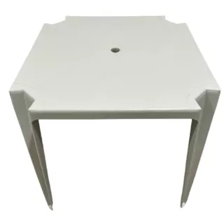 Mesa Plástico Quadrada 70x70 Multiuso Empilhavel Branca
