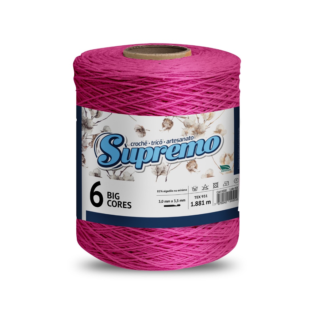 Barbante Big Cone CORES/CRU ESPESSURA 6 / 1,8 Kg Supremo | Shopee