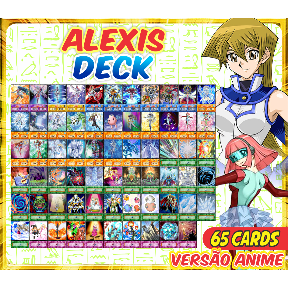 Alexis Rhodes 65 Cards Deck Anime Yugioh GX - yu gi oh Cosplay Baralho de Cartas AnimeCartasBR