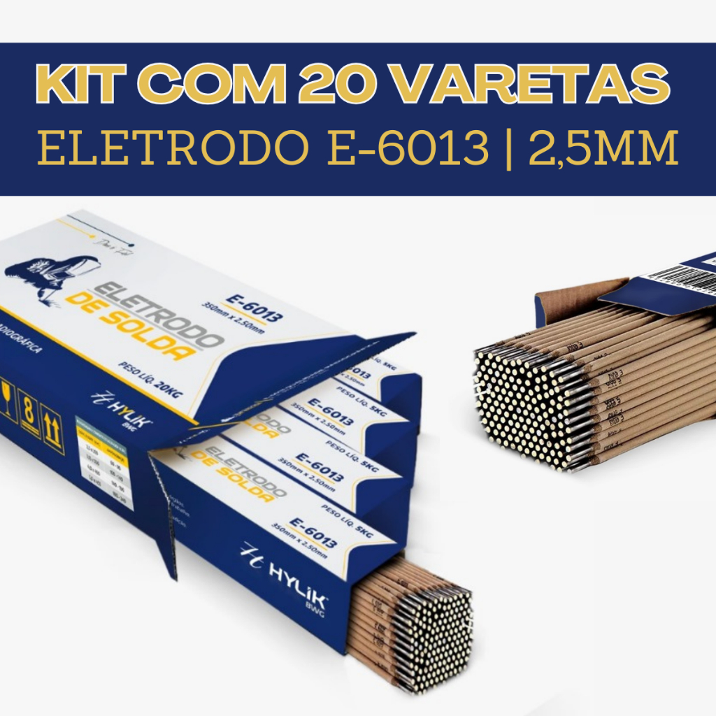 Varetas Eletrodo Solda Revestido 6013 2,5mm Aço