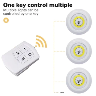 Kit 3 Lampada Luminaria Led Spot Sem Fio Controle Remoto