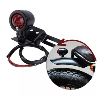 Lanterna Traseira Café Racer Universal C/ Suporte De Placa