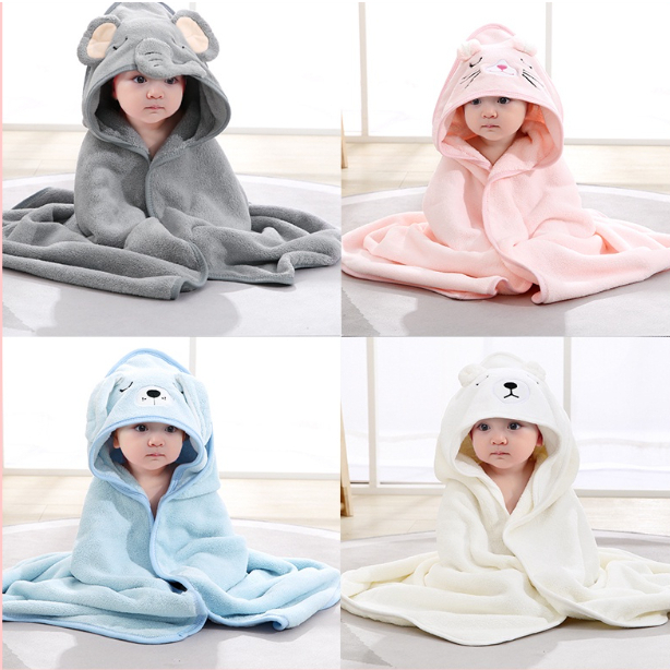 Toalha De Banho Com Capuz Bebê Criança dos 05 meses ao 05 anos de idade Macio Super Absorvente Ref: YB-006