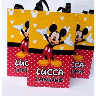 Sacolinha Mickey Personalizada 10 Unidades