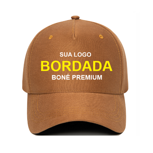 Boné Personalizado Bordado + Programação Arte + Modelo Frente Americana