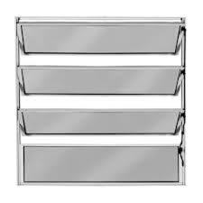 Vitro 80x80 Janela Basculante - Aluminio Brilhante Com Vidros