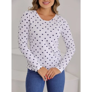 BLUSA MANGA LONGA DE BOLINHA