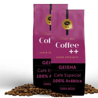 Coffee Mais Grãos│Pack 2 unidades de 250g │Geisha │ Café Super Especial │ 100% Arábica │Torra Média