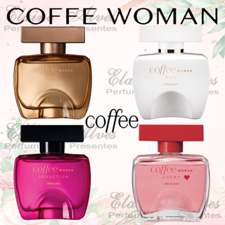 Coffee Woman Colônia 100ml (o Boticário): Clássico, Lucky, Seduction, Duo,  Paradiso, Fusion ou Sense