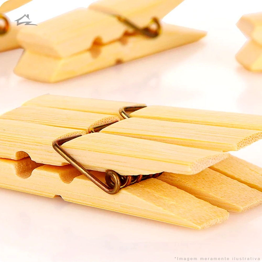 KIT COM 120 UNIDADES DE PRENDEDOR PREGADOR DE ROUPAS, MADEIRA GIGANTE