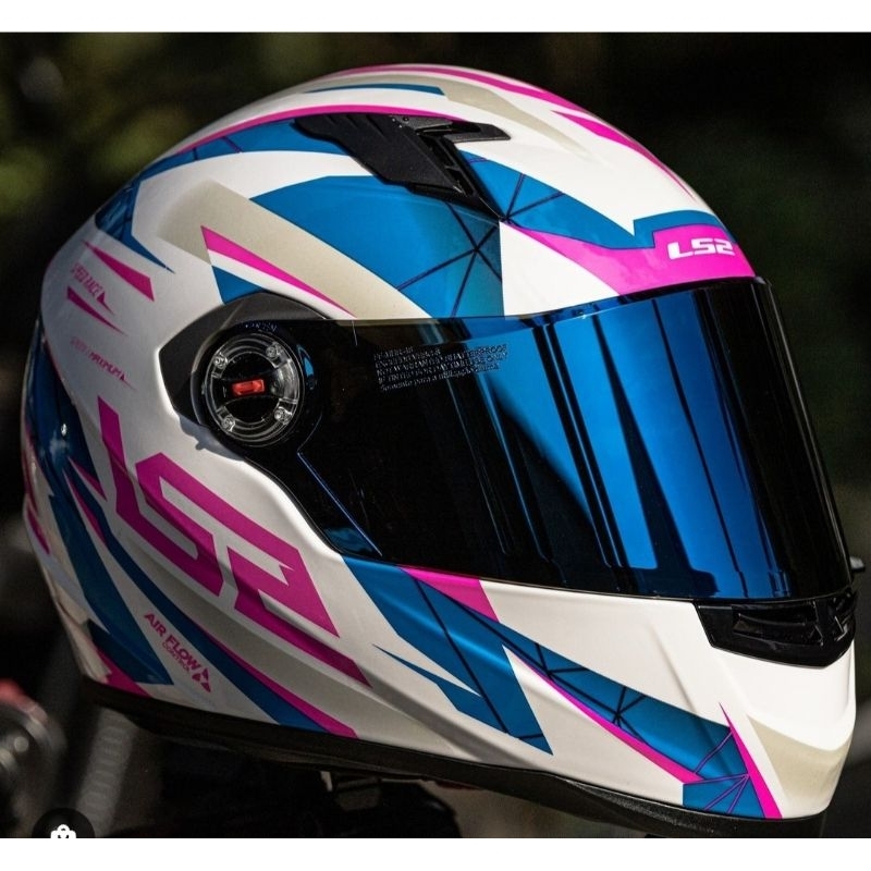 CAPACETE LS2 CLASSIC DRAZE ROSA E BRANCO