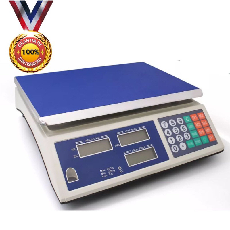 balança digital 40kg kit 5 unidades bivolts 110/220v eletrônica ...