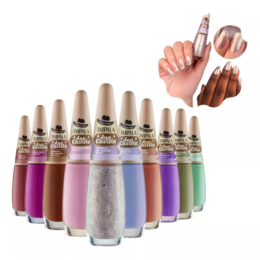 Kit C/10 Esmates Manicure Impala Ana Castela