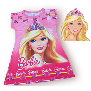 Vestido Princesa Belli Tematico Barbie Pink Babado - Roupa