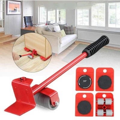 Aparelho Movedor Móveis Fácil Levantador Materiais Pesados Kit 5 Peças top Pronta Entrega