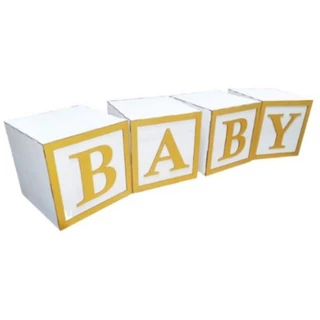 Cubo 30x30 Baby Decoração Festas Aniversário Mesa Cubo
