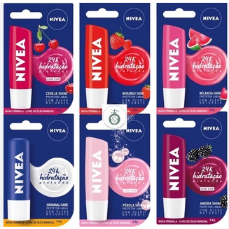 KIT NIVEA LIP BALM PROTETOR LABIAL HIDRATANTE 4,8G ** 2 UNIDADES **