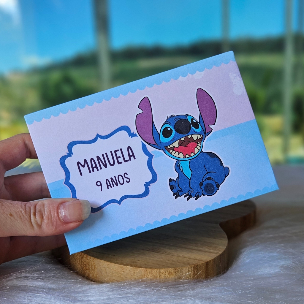 Caixa para 6 doces Stitch Menina Personalizada caixinha Lembrancinha para  festa | Shopee Brasil