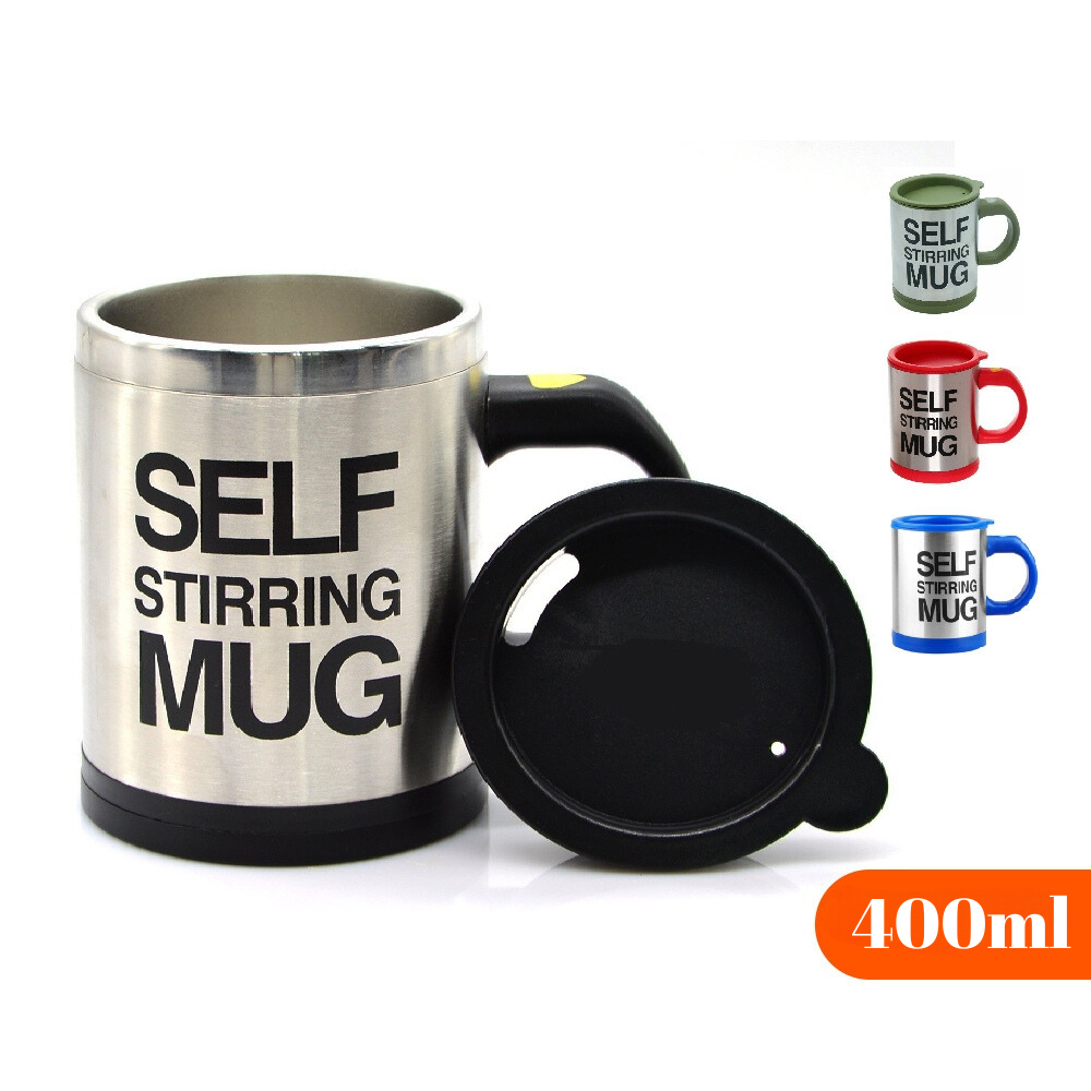 Caneca Elétrica Mixer Shake Automática Inox 400ml Café Presente Natal