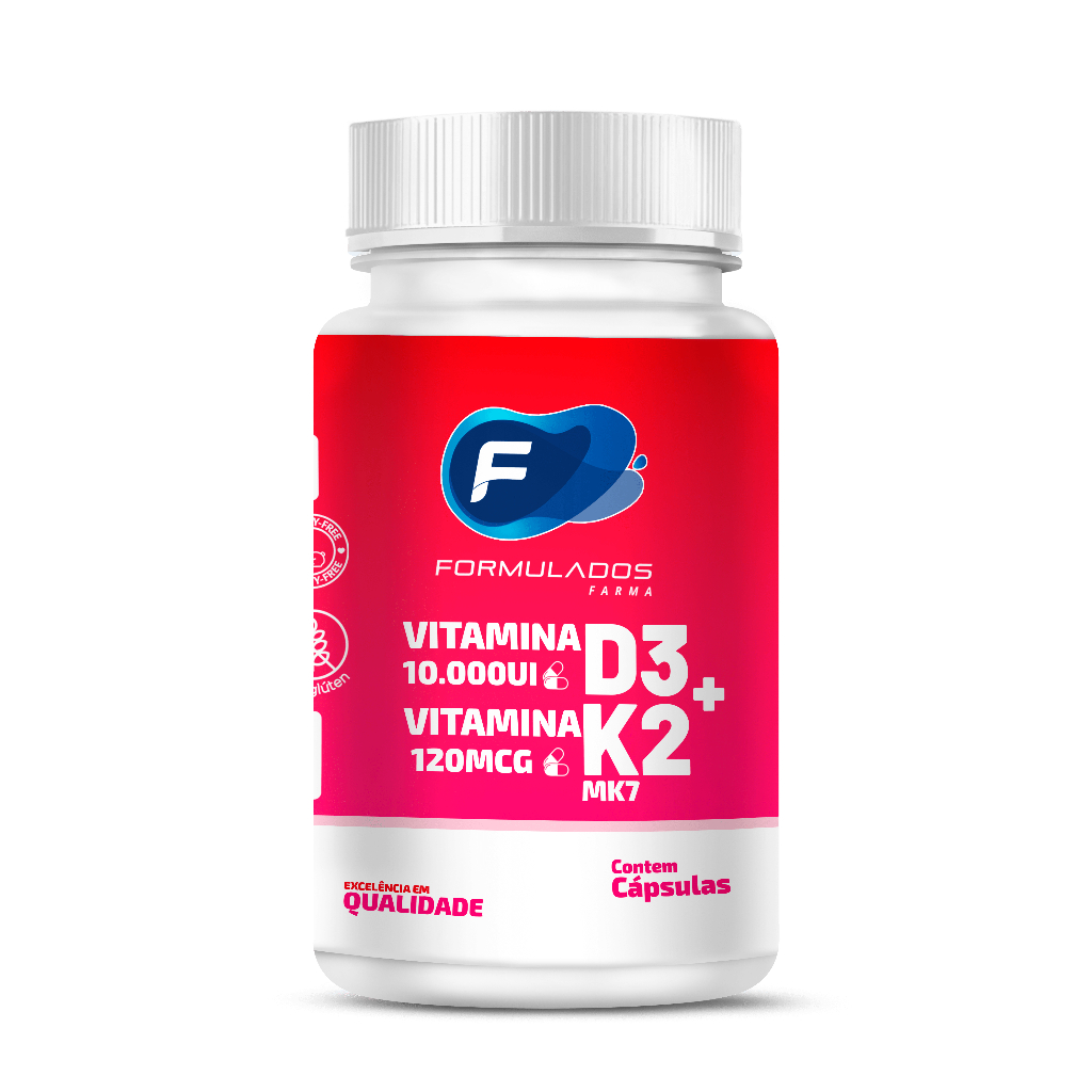 Vitamina D3 10.000 Ui + Vitamina K2 Mk7 120mcg Cápsulas