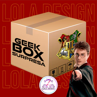 Kit Geek Box Surpresa Tema Harry Potter Personalizado - Caixa Surpresa Hogwarts Grifinória Sonserina Lula-Lufa Corvinal