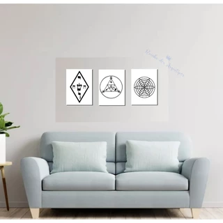 3 Quadros Radiestesia Yoshua - Scap - Harmonia - Personalizado