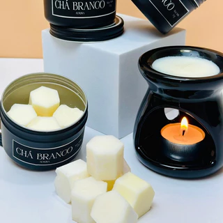 Wax melts - Pastilhas perfumadas Chá Branco 70g para aromatizador - Linha Aurora