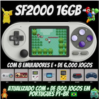 DATA FROG-SF 2000 Console de jogos portátil retro, 6000 jogos embutidos,  jogadores portáteis clássicos, videogame IPS, 3 - AliExpress