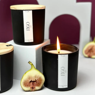 Vela Aromática Artesanal Perfumada Figo 180g - Linha Aurora