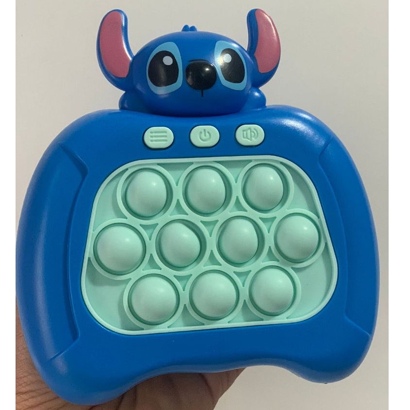 Pop it Mine Gamer Brinquedo Anti Stress Console Eletrônico Stitch Astronauta Sanrio Homem Aranha