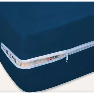 Capa Para Colchão Solteiro Com Zíper 100% Algodão Percal 30 Cm de Altura