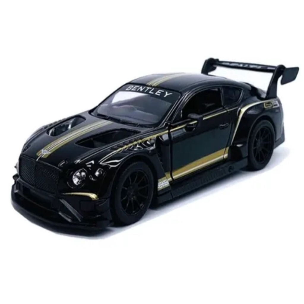 Miniatura carro Bentley Continental GT3 abres a portas em metal