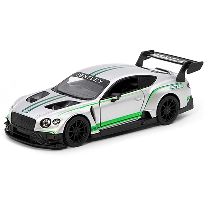 Miniatura carro Bentley Continental GT3 abres a portas em metal