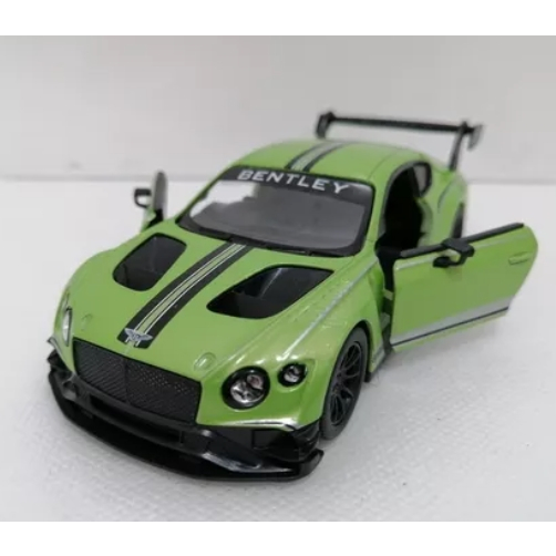 Miniatura carro Bentley Continental GT3 abres a portas em metal