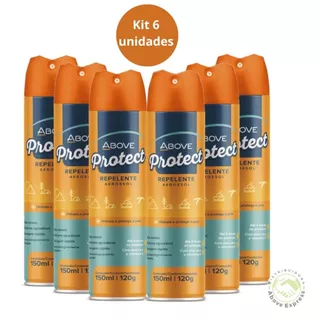 Repelente de Insetos Above Protect Aerossol 150ml kit c/6