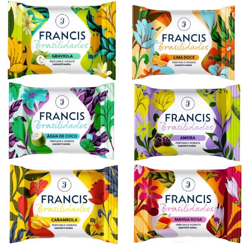 Sabonete Francis Brasilidades 80g - Kit 6 Unidades | Shopee Brasil