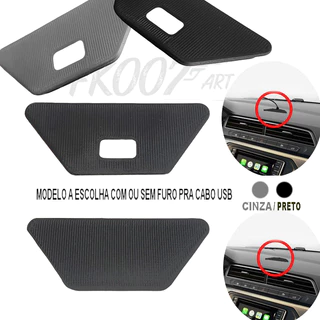 Tampa Suporte Celular Painel Entrada Usb Grafite/Preto Novo Gol Voyage Saveiro Up Virtus Polo T-Cross...